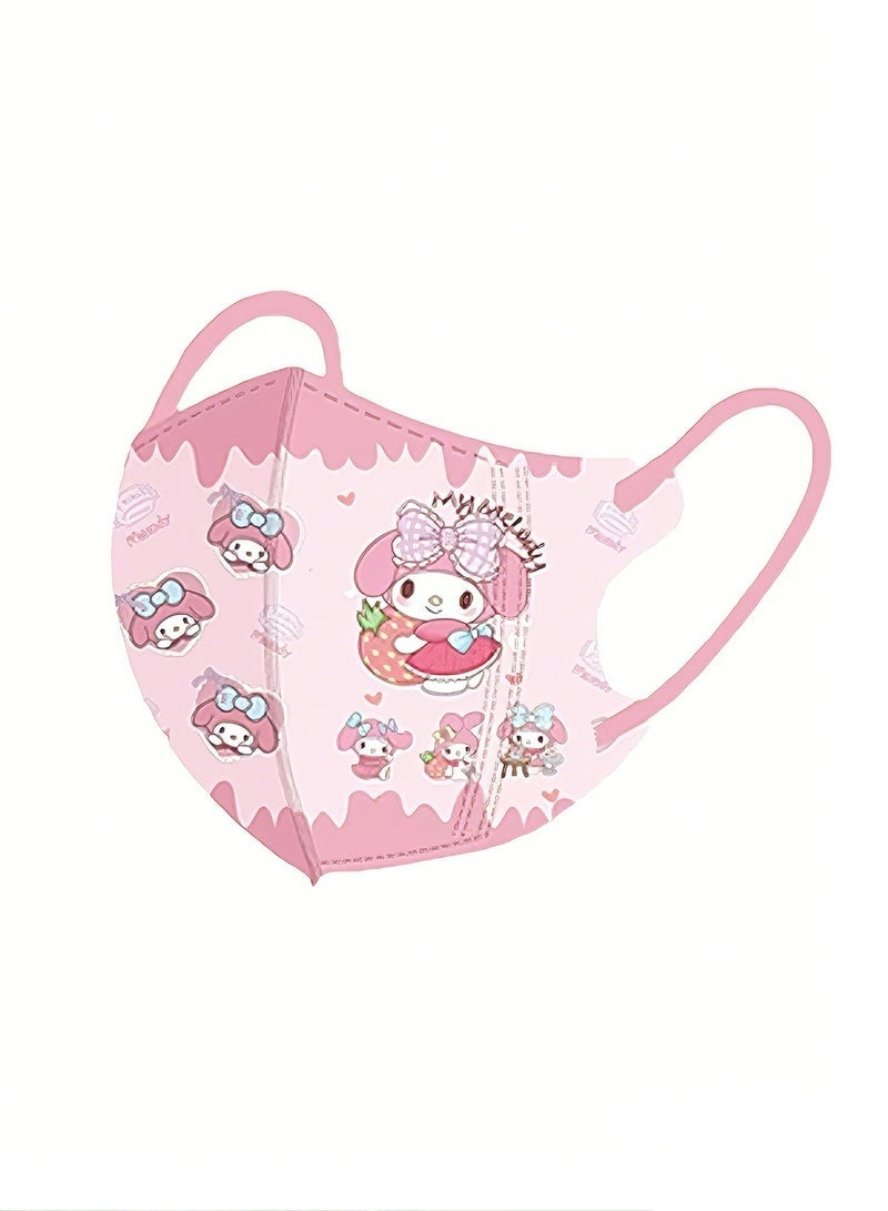 Sanrio 60 Pcs Individually Wrapped Children Disposable Masks 3 Layer Breathable Cute Unisex Face Masks For Kids Teenagers School Outdoor Camping Travel Daily Protection Against Dust Pollen For Girls - Image 3